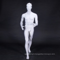 Athletic display lifelike matt fiberglass full body size realistic sportswear muscle male mannequin